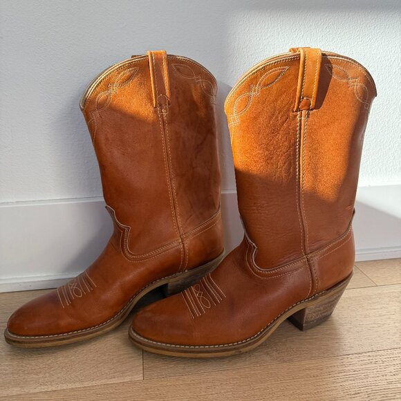 Vintage 70-80s Acme Dingo Leather 7707 Cowboy Boots Made In USA Mens Size 11.5 B